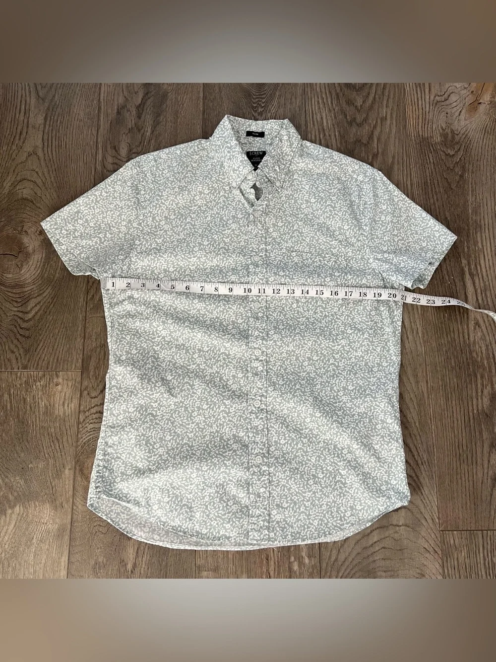 J CREW Men's Printed Slim Flex Short Sleeve Button Down Shirt Size M